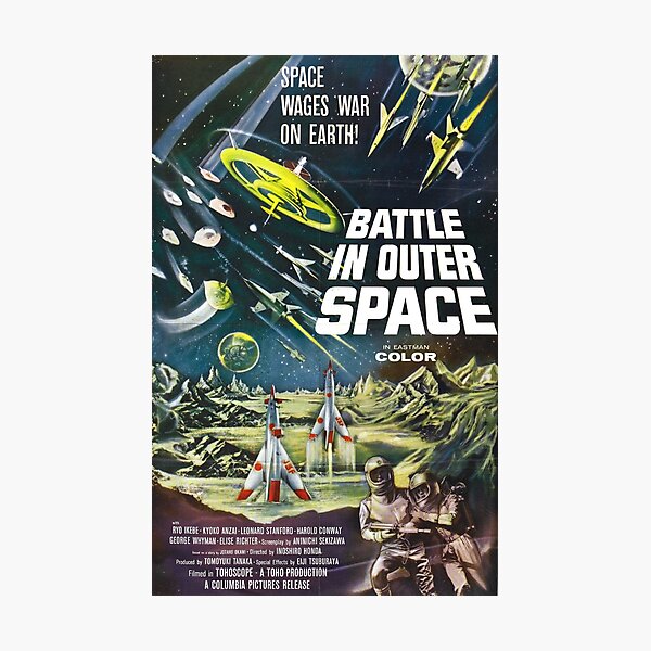 Item preview, Vintage Movie Poster Battle in Outer Space designed and sold by retoro-kun.