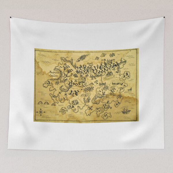 Item preview, Pirate map from a fantasy world- Endonvale Continent- geography map  designed and sold by exiarts.