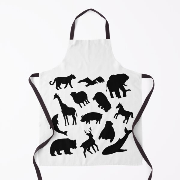 Item preview, Various animals pattern (black, small version) designed and sold by Okashimai.