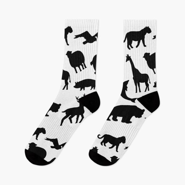 Item preview, Various animals pattern (black, small version) designed and sold by Okashimai.