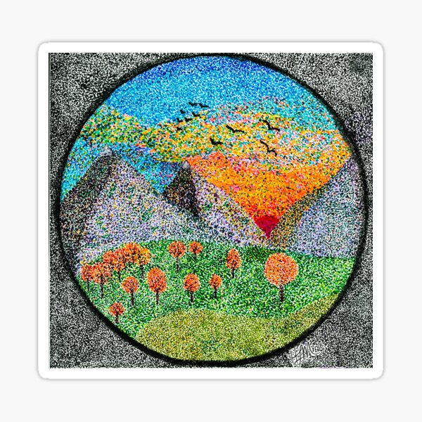 Hiding Sunset Sticker