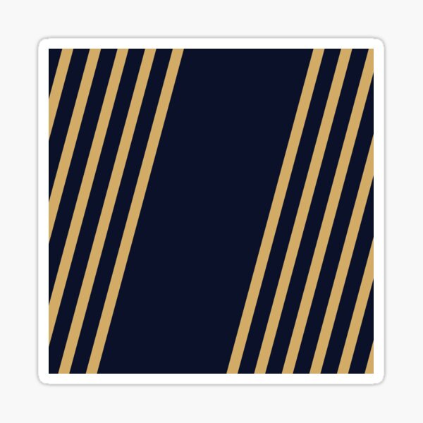 Item preview, Gold blue stripes pattern designed and sold by crazycollective.