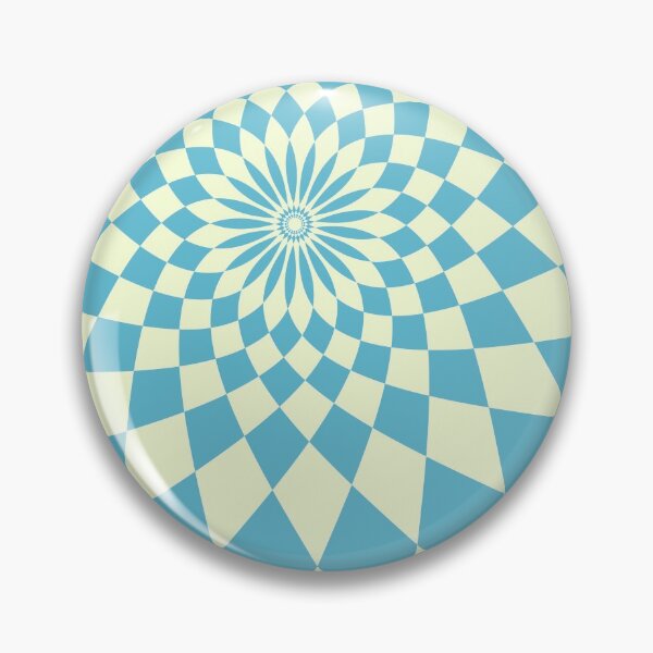 Item preview, Retro teal geometric flower designed and sold by DeliriousSteve.