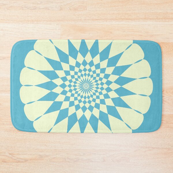 Item preview, Retro teal geometric flower designed and sold by DeliriousSteve.