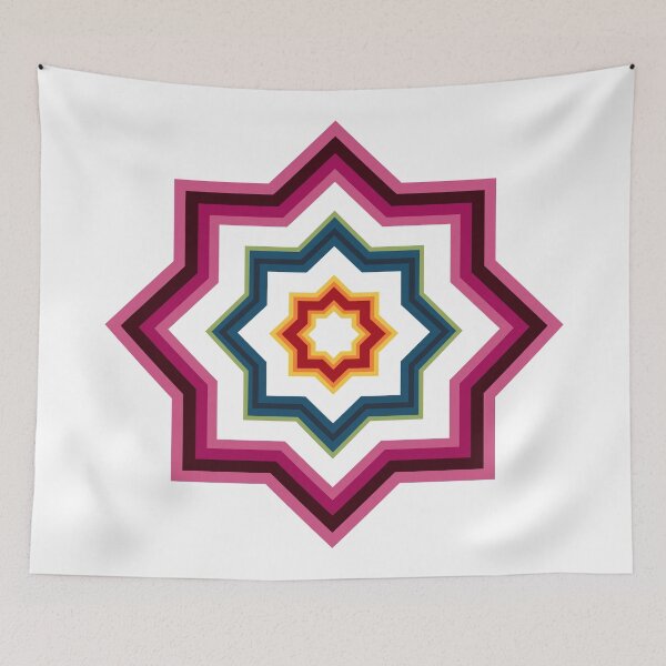 Item preview, geometric colourful psychedelic ripple pattern designed and sold by Achily.