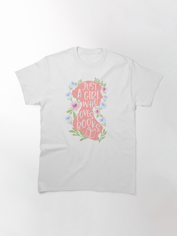 Thumbnail 3 of 7, Classic T-Shirt, Just a Girl Who Loves Books Jane Austen Silhouette designed and sold by Dollfacedesign.