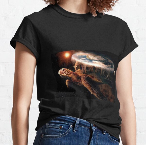Flat Earth Turtle #FlatEarthTurtle #FlatEarth #Turtle #Flat #Earth Classic T-Shirt
