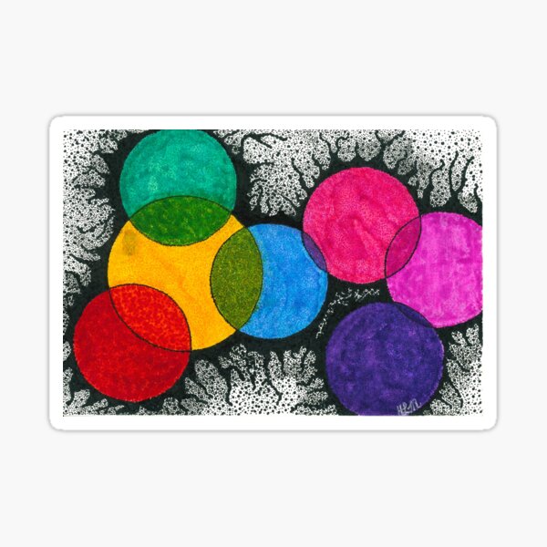 Dots into Circles Sticker