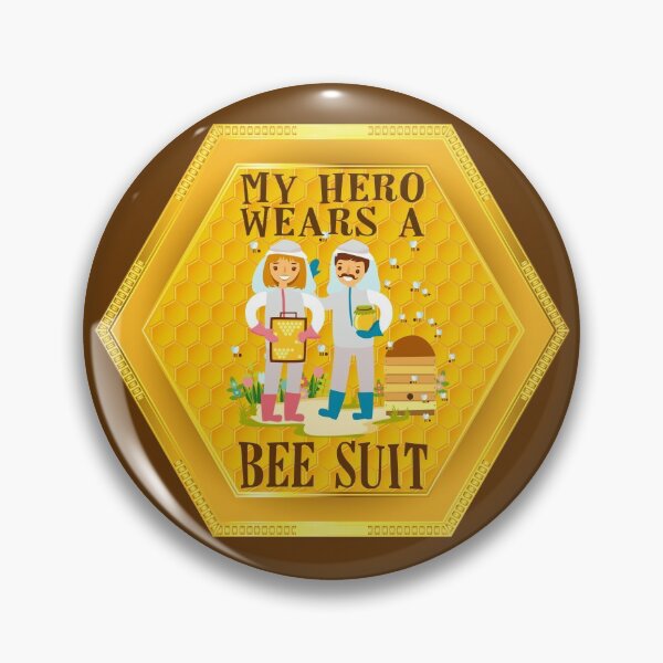 Item preview, My Hero Wears a Bee Suit! (On Brown) designed and sold by PawsitiveMum.