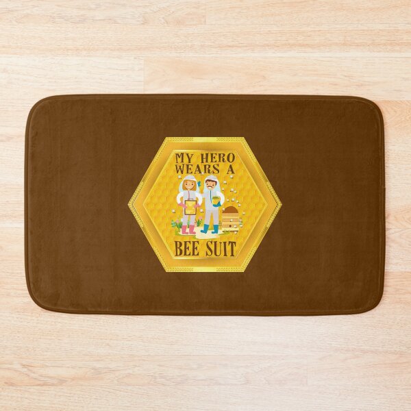 Item preview, My Hero Wears a Bee Suit! (On Brown) designed and sold by PawsitiveMum.