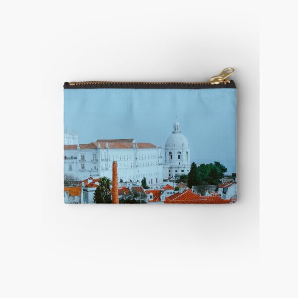Item preview, Lisbon, view of Alfama old town district on cloudy day designed and sold by TravelDrone.