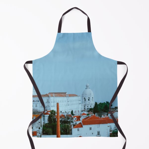 Item preview, Lisbon, view of Alfama old town district on cloudy day designed and sold by TravelDrone.