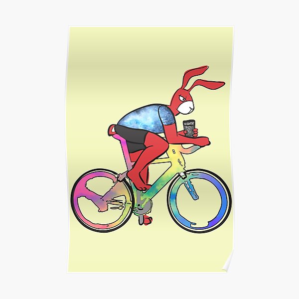 "Easter Bunny Badass and Funny, Biker Bunny Riding Bike with coffee, Bunny with glasses, Biker