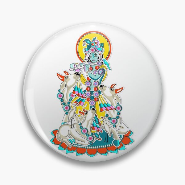 Item preview, Sri Krishna with cows designed and sold by GundicaArt.