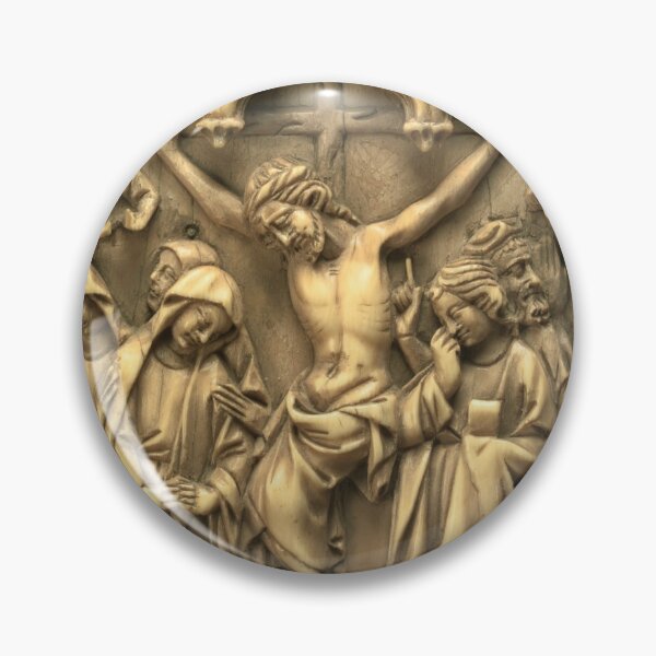 Item preview, Religious Art - Ivory Crucifixion Plaque designed and sold by KnightandMoon.
