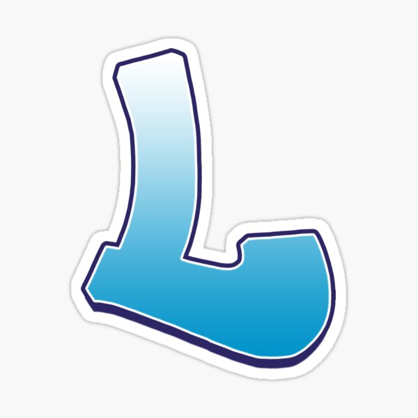 Letter L Blue Sticker