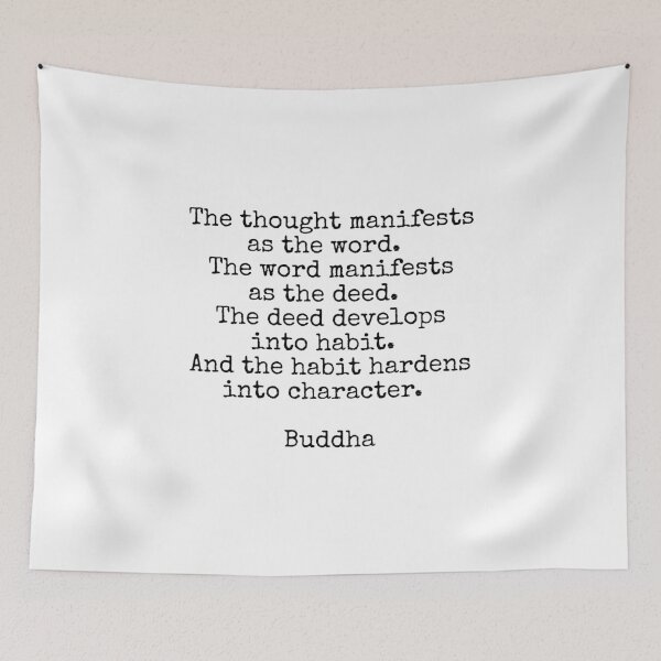 Item preview, The thought manifests as the word - Buddha vintage typewriter style - Quotes Said By Buddha designed and sold by Inspirationmotivation.