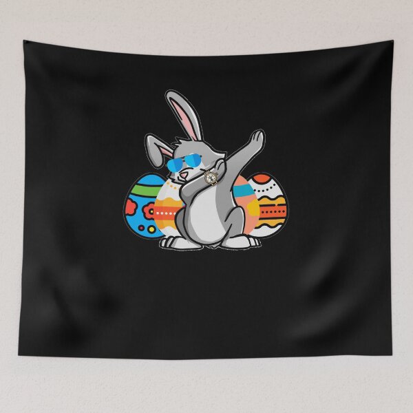 Item preview, Dabbling rabbit happy easter day eggs cool designed and sold by Custom Shop.