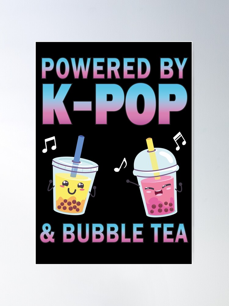 Cute Boba K Pop Bubble Milk Tea Korean Finger Heart Kpop Sticker