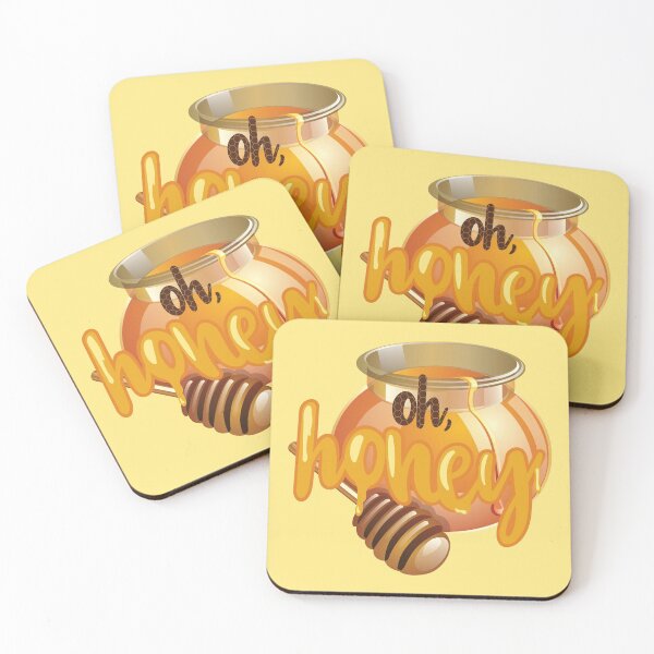 Item preview, Oh, Honey(Jar)! On Yellow designed and sold by PawsitiveMum.