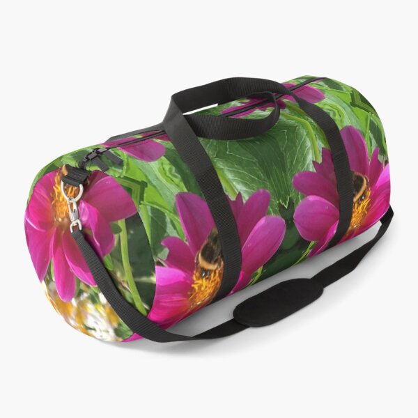 Item preview, Divine Botanical: Bumblebees Zinging through the Cerise Zinnias designed and sold by RoseAromas.