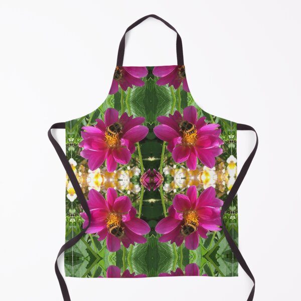 Item preview, Divine Botanical: Bumblebees Zinging through the Cerise Zinnias designed and sold by RoseAromas.