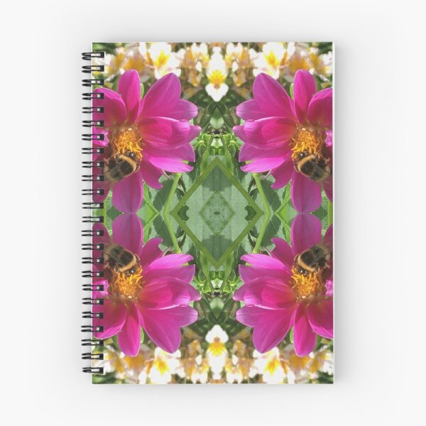 Item preview, Divine Botanical: Bumblebees Zinging through the Cerise Zinnias designed and sold by RoseAromas.