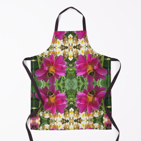 Item preview, Divine Botanical: Bumblebees Zinging through the Cerise Zinnias designed and sold by RoseAromas.