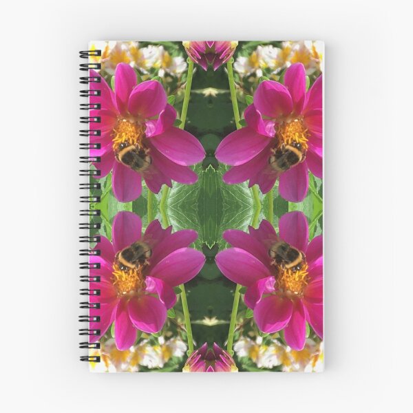 Item preview, Divine Botanical: Bumblebees Zinging through the Cerise Zinnias designed and sold by RoseAromas.