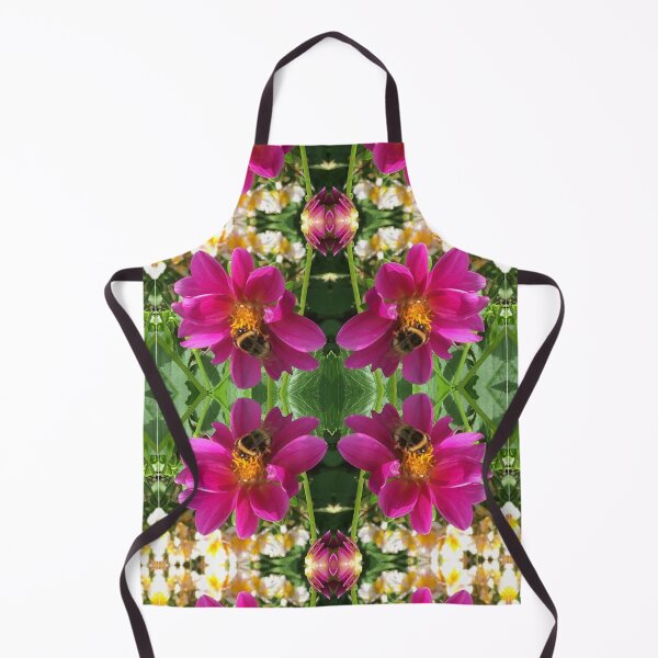 Item preview, Divine Botanical: Bumblebees Zinging through the Cerise Zinnias designed and sold by RoseAromas.