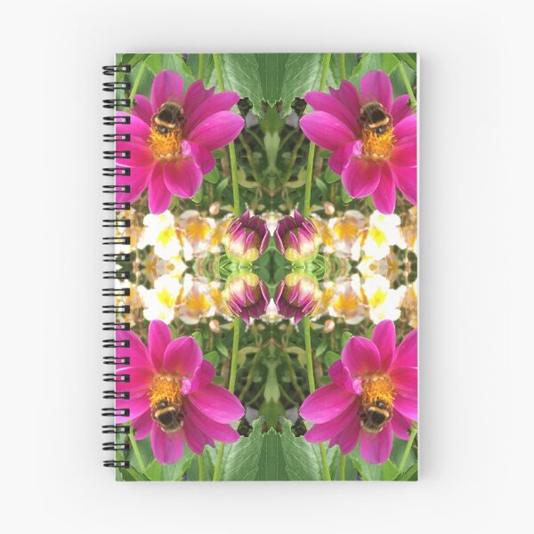 Item preview, Divine Botanical: Bumblebees Zinging through the Cerise Zinnias designed and sold by RoseAromas.