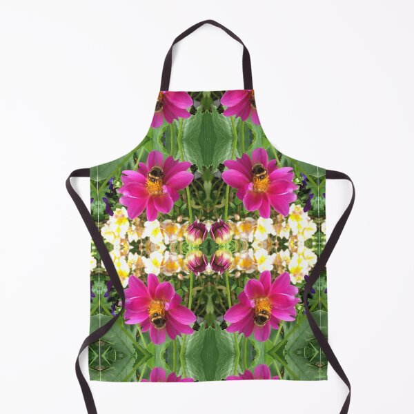 Item preview, Divine Botanical: Bumblebees Zinging through the Cerise Zinnias designed and sold by RoseAromas.