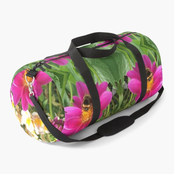Item preview, Divine Botanical: Bumblebees Zinging through the Cerise Zinnias designed and sold by RoseAromas.