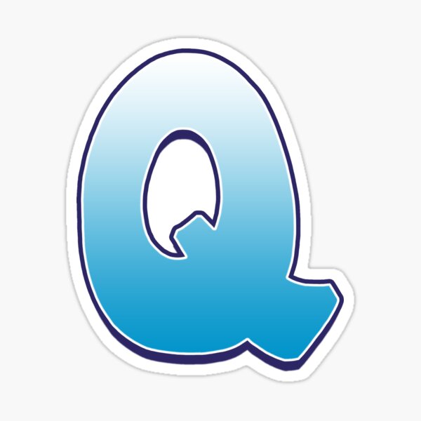 Letter Q Blue Sticker