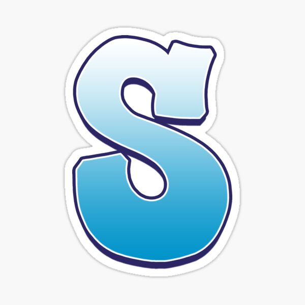 Letter S Blue Sticker