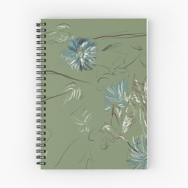 Item preview, Blue Flowers and Green Bush designed and sold by McCullenCreates.