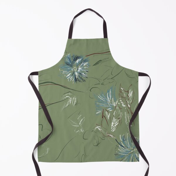 Item preview, Blue Flowers and Green Bush designed and sold by McCullenCreates.