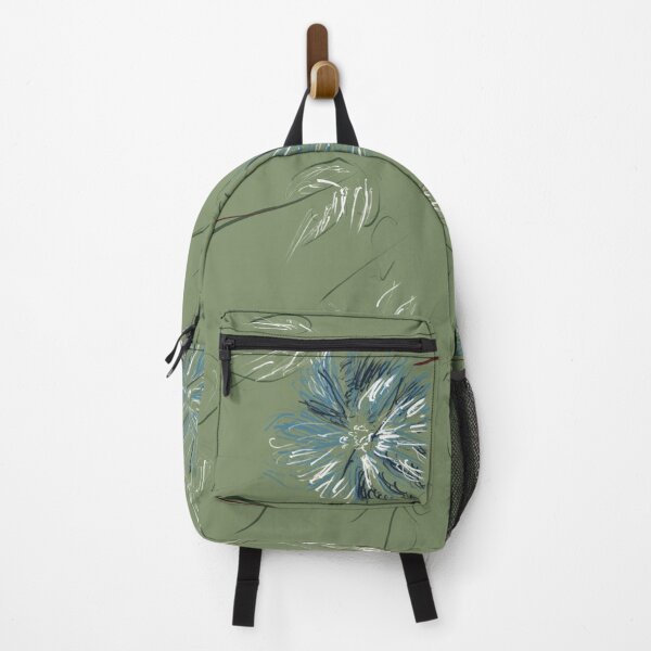 Item preview, Blue Flowers and Green Bush designed and sold by McCullenCreates.