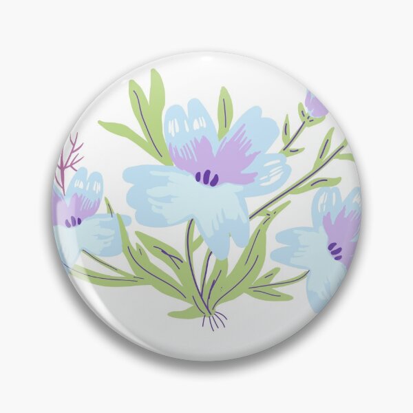 Item preview, Pastel Blue and Violet Flowers designed and sold by fabibar.