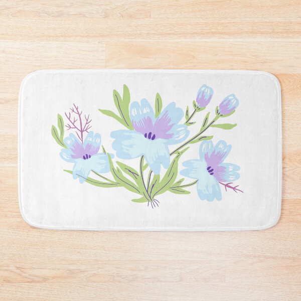 Item preview, Pastel Blue and Violet Flowers designed and sold by fabibar.