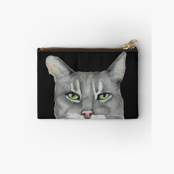 Item preview, Little grey cat with sticker pack! designed and sold by Deb Webb.