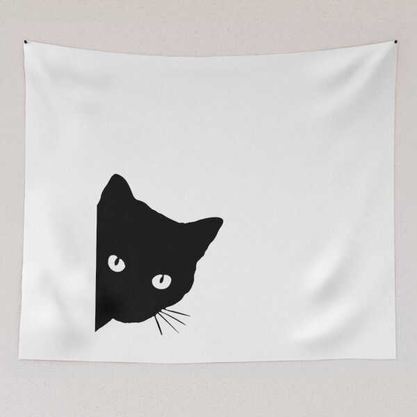 Item preview, Peeking Black Cat designed and sold by EverythingKawai.