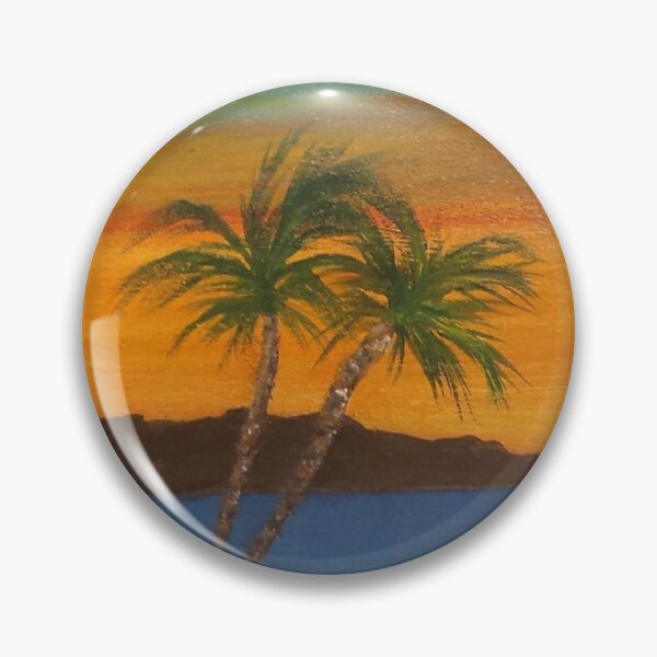 Item preview, Romantic Island Vibes Sunset with Palm Trees designed and sold by Ilana Khoshsima.