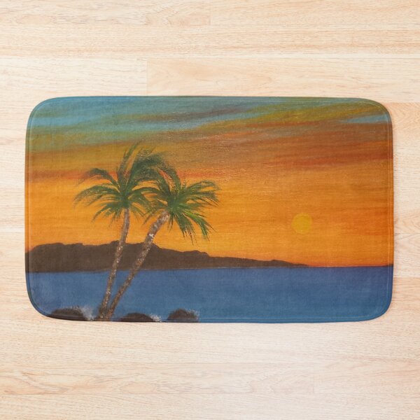 Item preview, Romantic Island Vibes Sunset with Palm Trees designed and sold by Ilana Khoshsima.