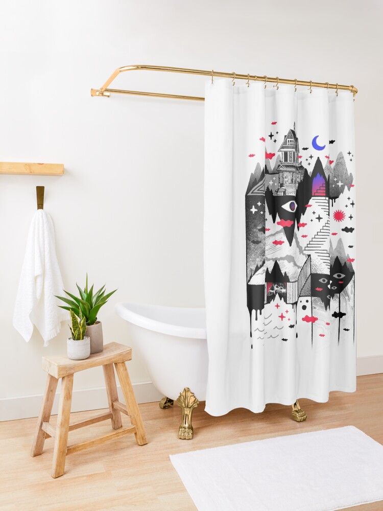 Alternate view of Abysm Shower Curtain