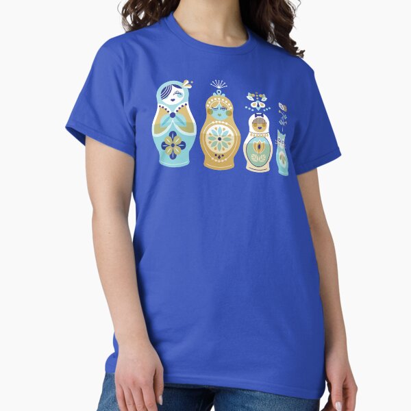 Item preview, Russische Matrjoschkas – Marineblau designed and sold by Cat Coquillette.