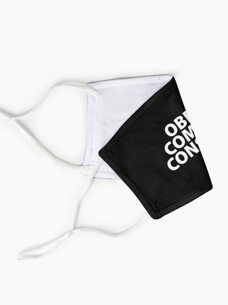 Alternate view of Obey Comply Consume Totalitarian 1984 Consumerism Coronavirus covid anti mask covid19 Troll black pill Mask