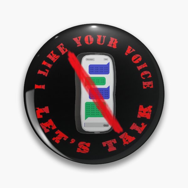 Item preview, I like Your Voice - Let’s Talk. No Texting Sign with Cell Phone. (Black Background) designed and sold by ArtByLM.