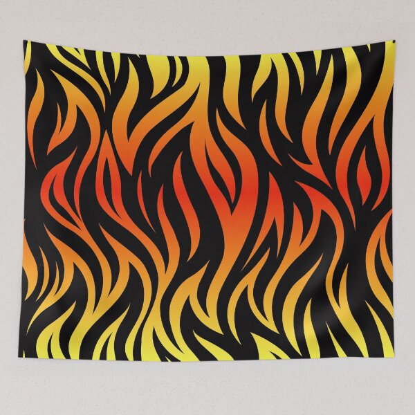 Item preview, Vibrant fire zebra flames designed and sold by TheArtDesk.