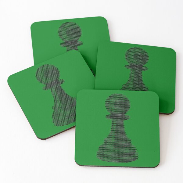 Item preview, Black And Green Pattern Chessboard Piece designed and sold by d247.